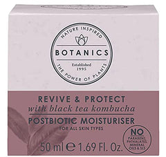 Botanics Revive & Protect formula featuring black tea kombucha ingredient for balance
