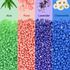Bouvetan color-coded wax beads for sensitive skin, smooth melt and clean finish.