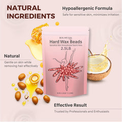 Bouvetan wax beads gentle on sensitive skin during waxing