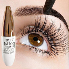 Boxveria Brow Gel Peel Off application scene showing precise, salon-style brows at home