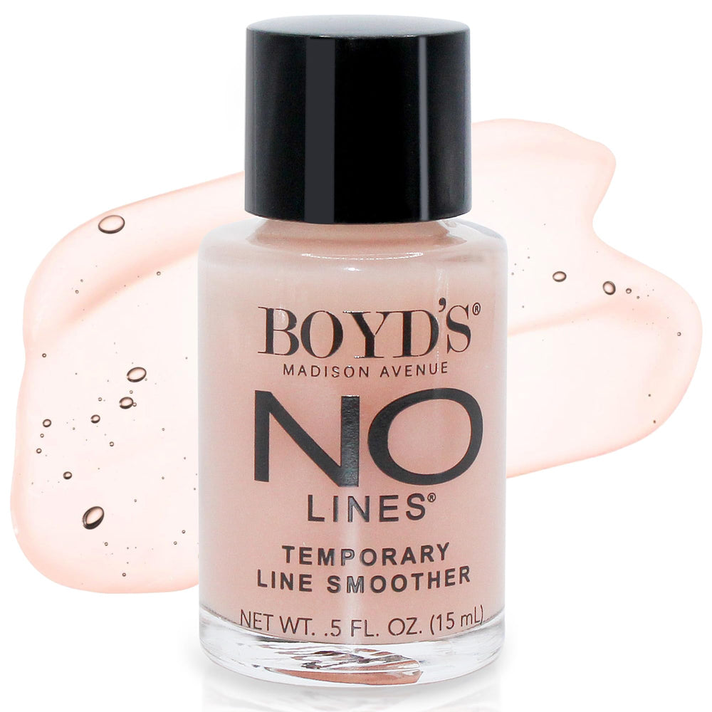 Boyd's No Lines serum bottle packaging for easy storage and display