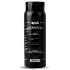 Bozak powder being sprinkled for comfortable, friction-free use.