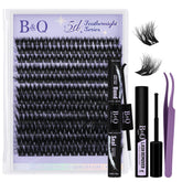 B&Qaugen Lash Clusters Kit Feath5D fluffiness adds dramatic volume.