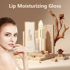 BrandX color-change on lips demonstrates unique shade adapting to warmth.