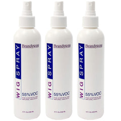 Brandywine non-aerosol wig spray bottle closeup for refreshed wigs