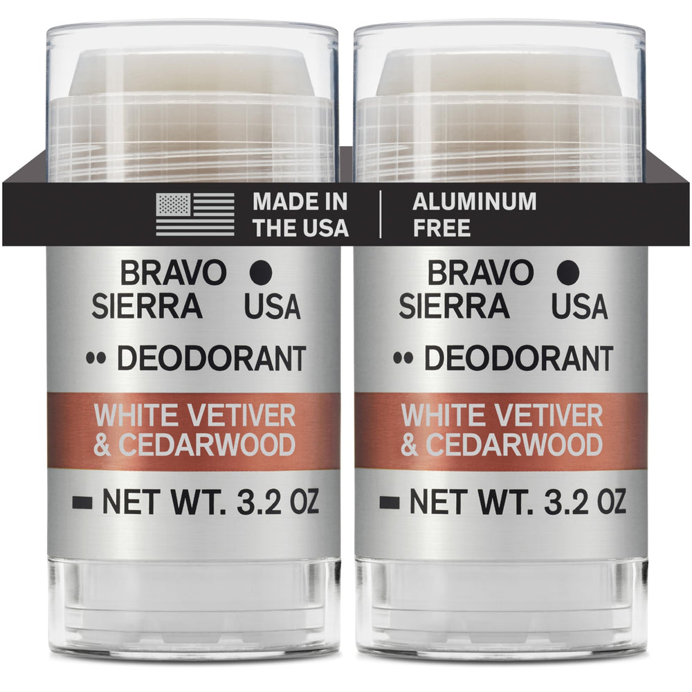 Bravo Sierra aluminum-free deodorant 2-pack bottle with woodsy scent and all-day protection