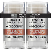 Bravo Sierra aluminum-free deodorant 2-pack bottle with woodsy scent and all-day protection