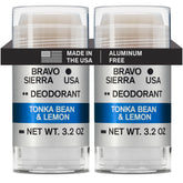 Bravo Sierra deodorant 2-pack pack shot shows long-lasting odor protection.