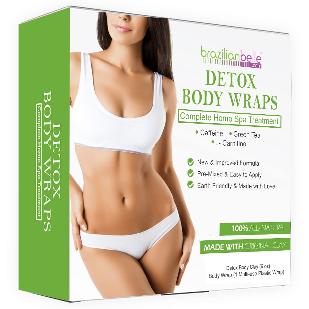 Brazilian Belle detox clay wrap application for smoother, firmer skin.
