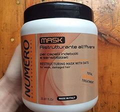 Hair after using Brelil Numero mask showing elasticity and shine