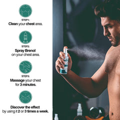 Brenol Body Firming Spray being applied by hand for targeted area massage