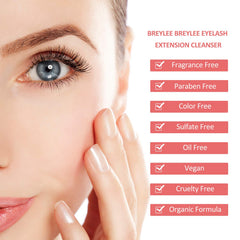 BREYLEE deep cleansing action removes oil and dead skin from lashes