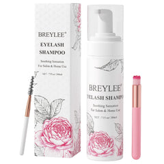BREYLEE eyelash cleanser 200ml bottle nourishes natural and extension lashes