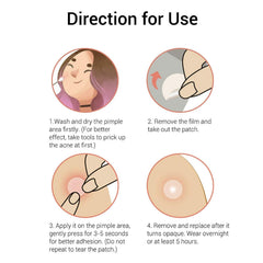 BREYLEE tea tree pimple patches applied on skin to cover a breakout.