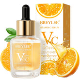 BREYLEE Vitamin C Serum bottle pour highlights brightening action for daytime glow.