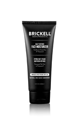 Brickell Daily Defense SPF20 moisturizer bottle pump provides non-greasy hydration for daily protection.