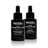Brickell Men's Daily Anti-Aging Serum Bottle showing a natural formula for revitalized-looking skin.