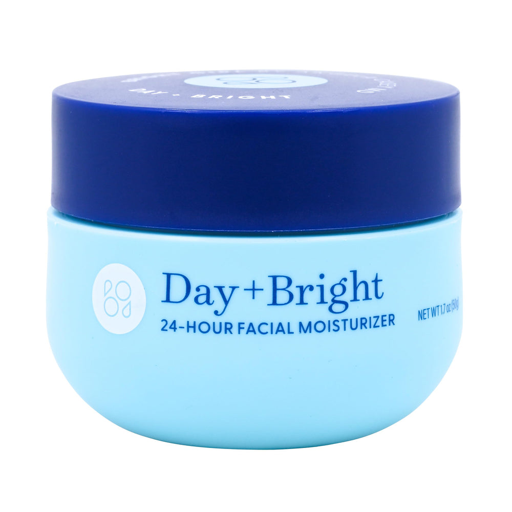 Bright Girl Day+Bright moisturizer pump bottle for silky, non-greasy teen hydration.