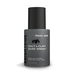BRIGHTSIDE Salt and Clay Surf Spray bottle showcases natural texture and volume for easy styling.