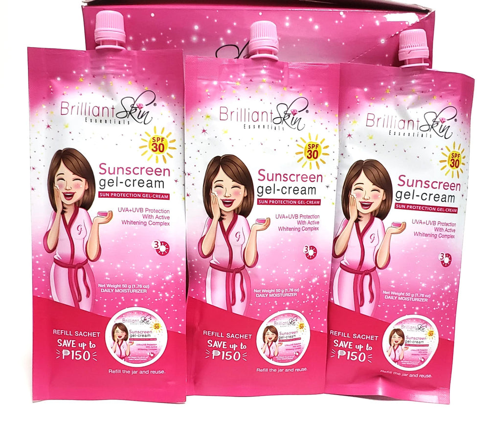 Brilliant Skin Essentials sunscreen gel-cream pack of 3 protects daily and travels easily.