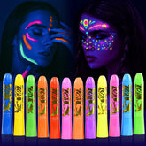 BRIMFULITE Glow UV Paint neon stick extended for bold skin designs under blacklight.