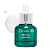 BRING GREEN Zinc Teca serum bottle showing soothing formula for sensitive skin