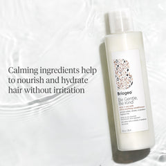 Briogeo Be Gentle Be Kind dispensing pump illustrating easy fragrance-free application