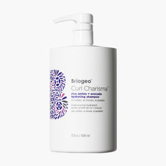 Briogeo Curl Charisma shampoo bottle pours to hydrate curls