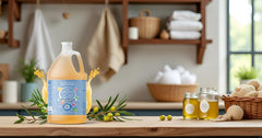 Brittanie's Thyme creamy lather demonstrates rich foam ideal for face, body, and hands