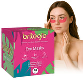 Briteglo under eye patches for puffy eyes hydrate and soothe tired skin.