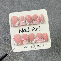 BRKYKGK short square 3D acrylic nails for quick salon-like looks at home.