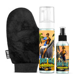 Bro Glo self tanner bottle demonstrates a natural, quick-drying bronze for face and body