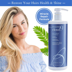 Brocato Cloud 9 Restoring Shampoo pump open, ready for daily moisturizing routine.