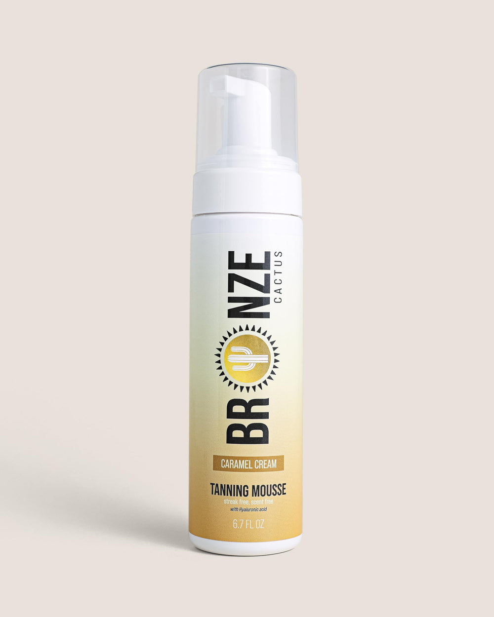 Bronze Cactus Caramel Cream Tanning Mousse tube dispense for easy application
