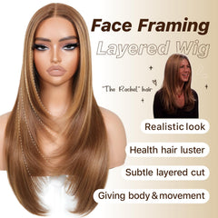 BrownBomb glueless wig pre-plucked lace detail for natural part.