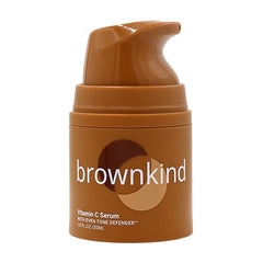brownkind Vitamin C Serum on skin glow highlights brighter even-toned melanin-rich skin