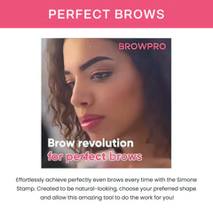 BrowPro Simone Stamp straight brow visual for a clean edge
