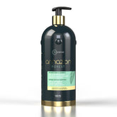 BRSCIENCE Amazon Forest Keratin Treatment bottle close-up highlighting frizz control and shine