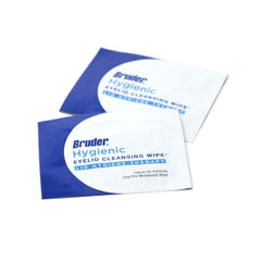 Bruder pre-moistened eyelid wipes for quick debris and oil cleansing of lids.