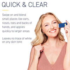 Brush On Block Quick Stick highlighting hydrating formula with hyaluronic acid