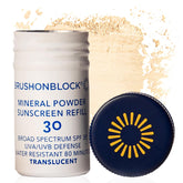 Brush On Block refill packaging showcasing plastic-free restock for easy everyday protection