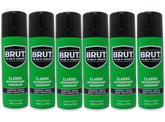 Brut deodorant aerosol bottle with classic scent offers long-lasting freshness