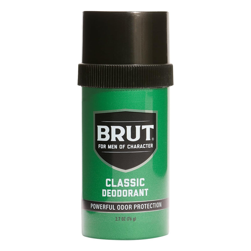 BRUT Deodorant Stick Original packaging shows an eight-stick bulk pack for savings.