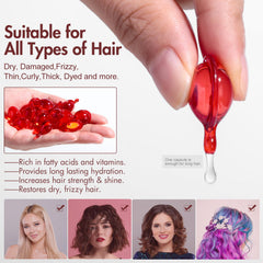 Hair after BS-MALL serum with macadamia oil for shine and smoothness