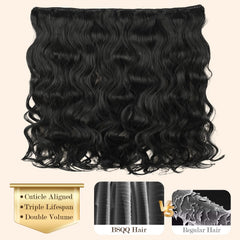 BSQQ 16A body wave bundles 20-inch held in hand for scale