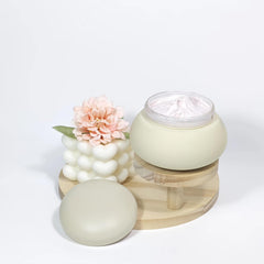 BT Booty Spa Scrub jar showcasing turmeric lemon blend for targeted booty care.