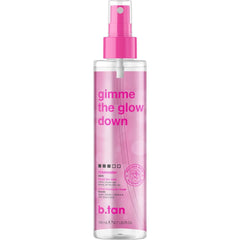 B.TAN Clear Face Tan Mist bottle with rosewater for a gentle glow
