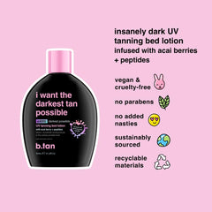 B.TAN moisturizing oil blend with acai, coconut, argan, jojoba.