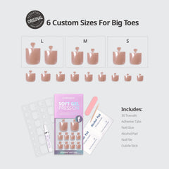 BTArtbox 2mm thick toe nail tip for added protection and durability.