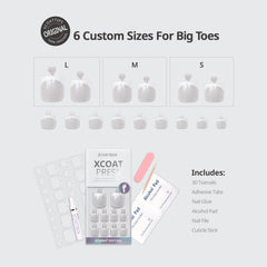 BTArtbox six-sizes chart demonstrates a snug fit for bigger toes